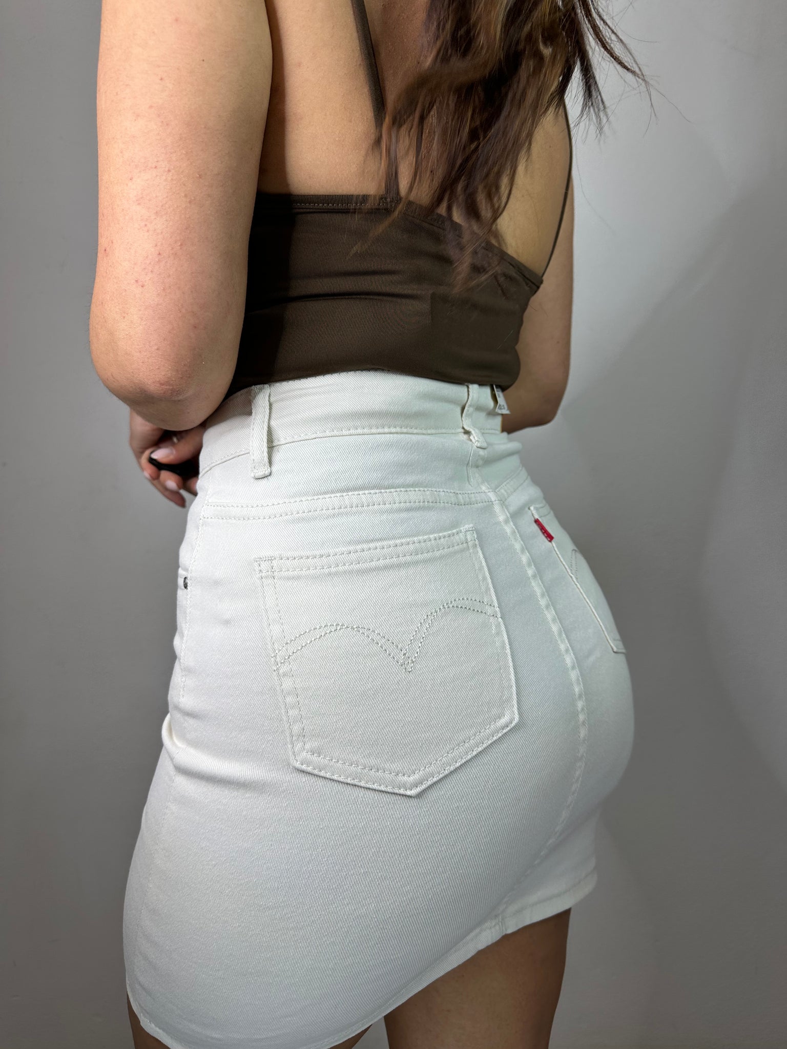 GONNA IN JEANS CREMA