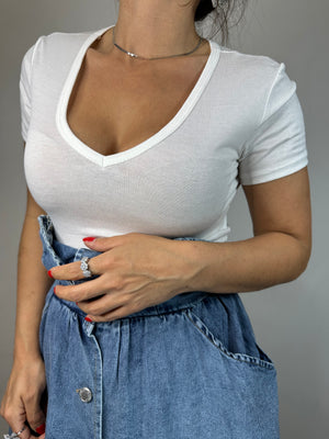 SHIRT CROP SCOLLO A V