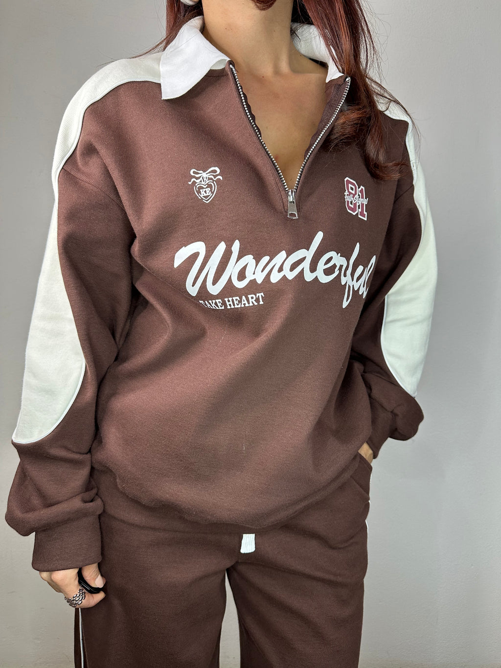 FELPA WONERFUL MARRONE