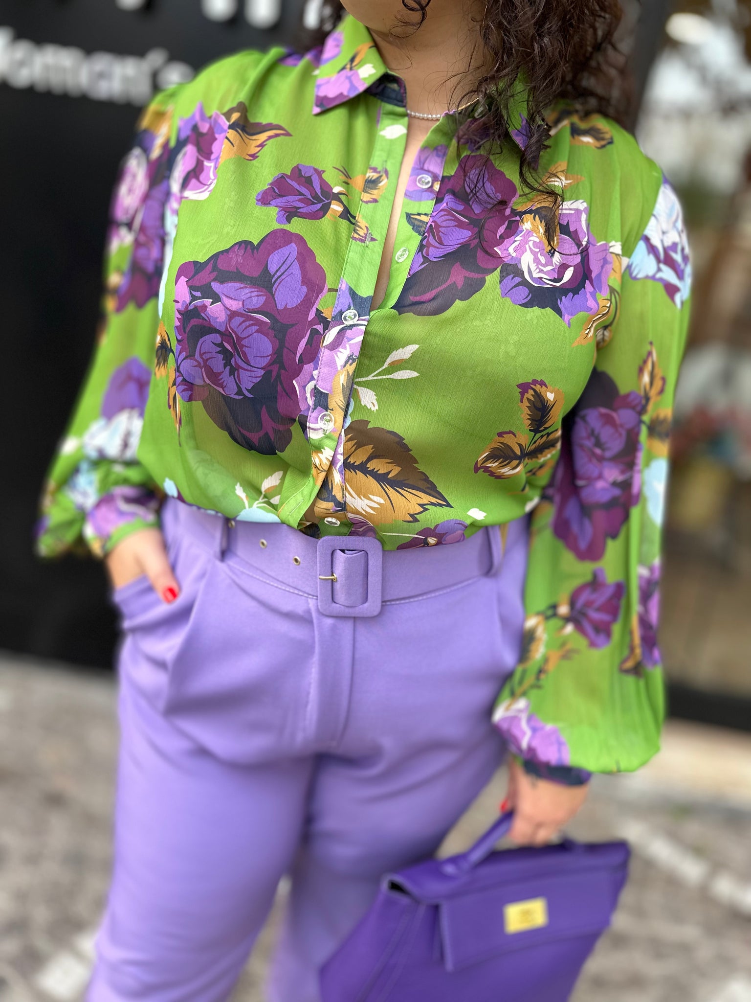 BLUSA GREEN AND PURPLE
