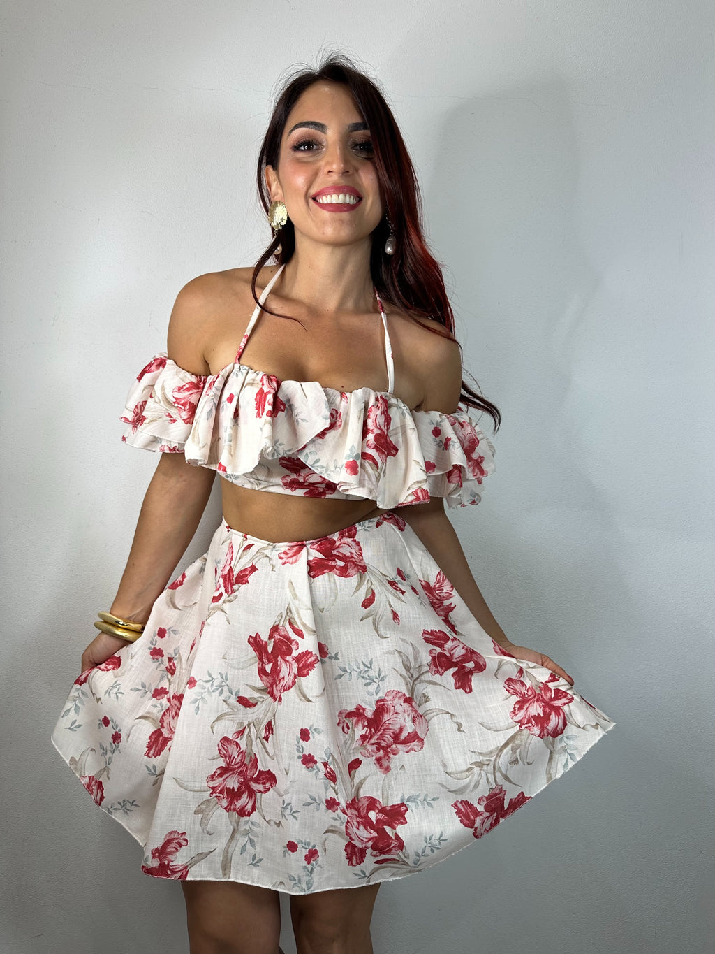 COORDINATO FIORE ROSSO