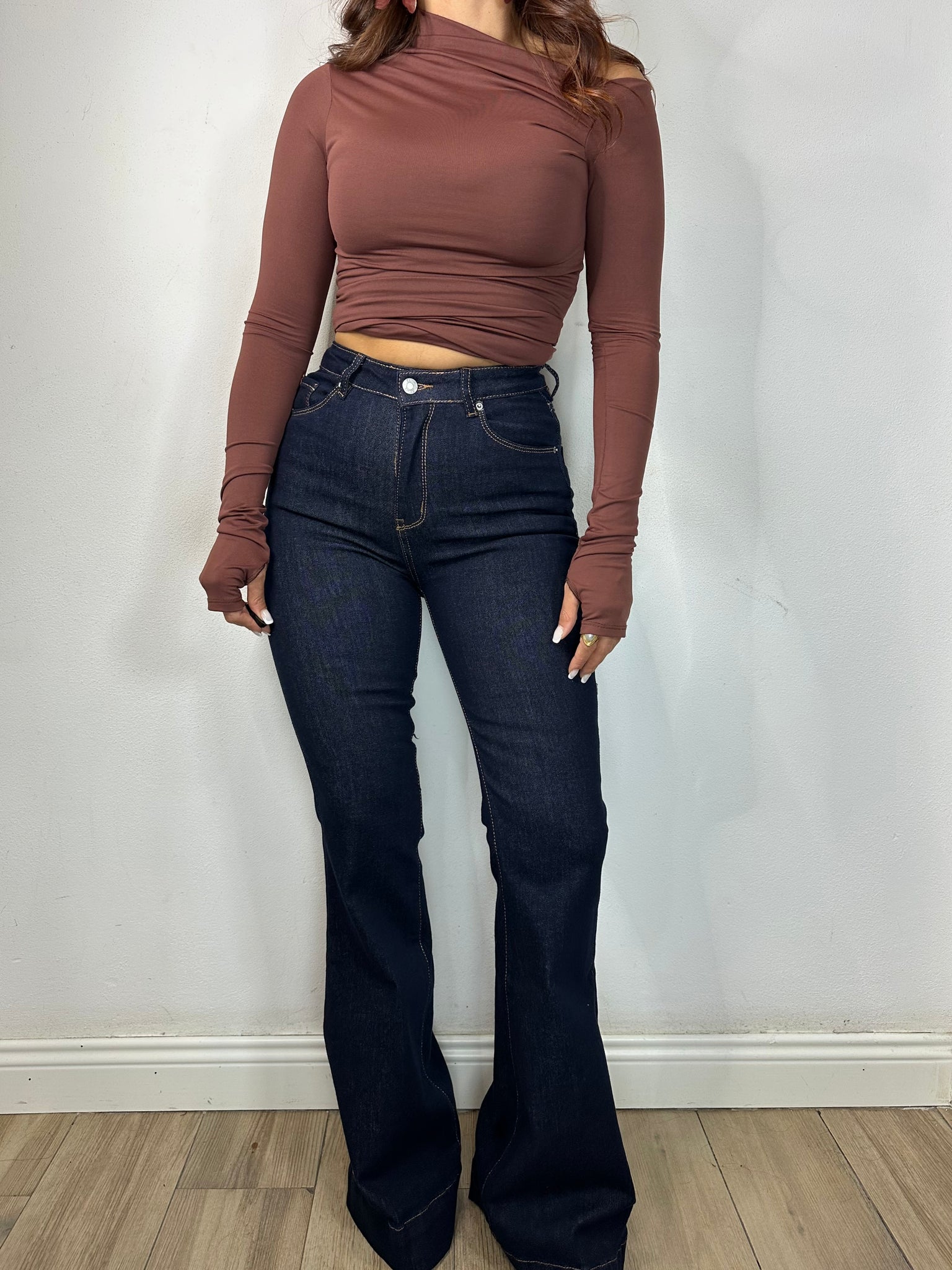 JEANS SCURO ZAMPA