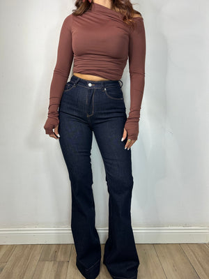 JEANS SCURO ZAMPA