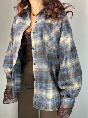 CAMICIA IN PILE QUADRI