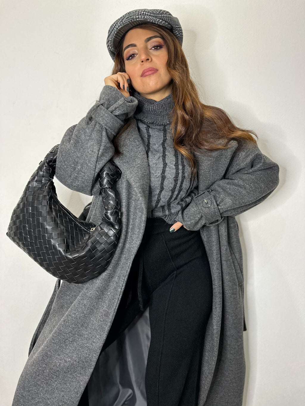 CAPPOTTO A VESTAGLIETTA GRIGIO LAVAGNA