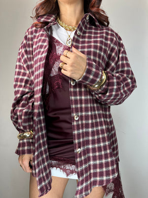 CAMICIA IN PILE QUADRETTI PICCOLI