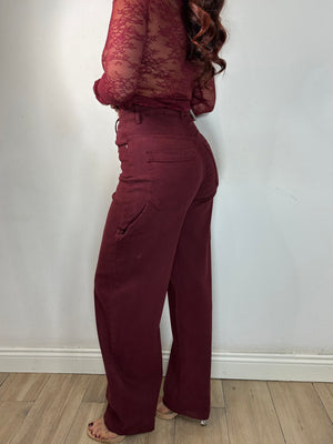 JEANS BALLON BORDEAUX