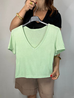 SHIRT CROP SCOLLO A V