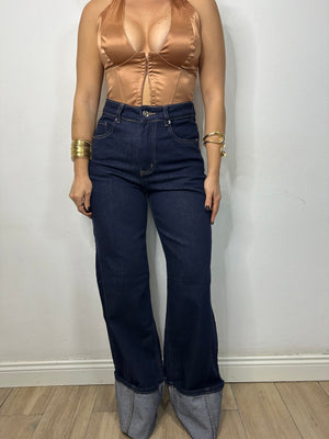 NEW JEANS SCURO CON RISVOLTO