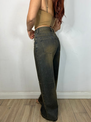 JEANS PALAZZO BORCHIETTE