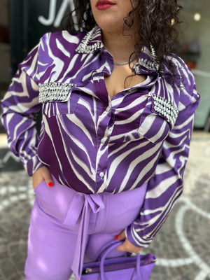 BLUSA STRASS PURPLE