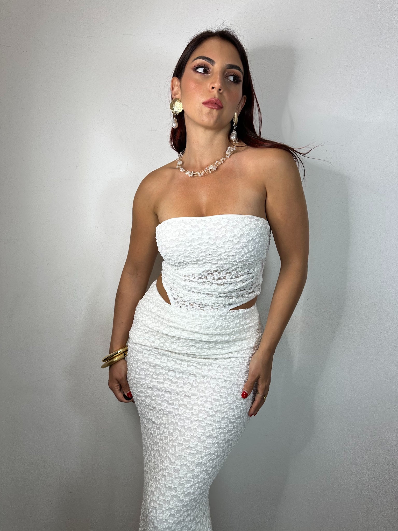 COORDINATO MERLETTO BIANCO