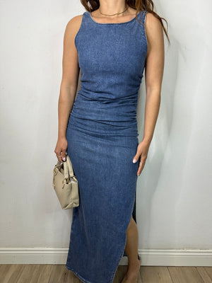 ABITO JEANS DRAPPEGGIATO