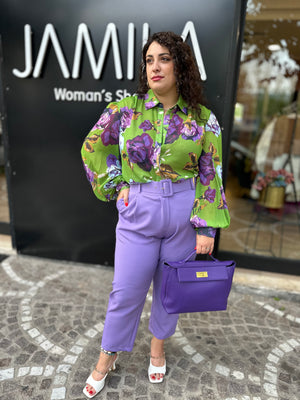 BLUSA GREEN AND PURPLE