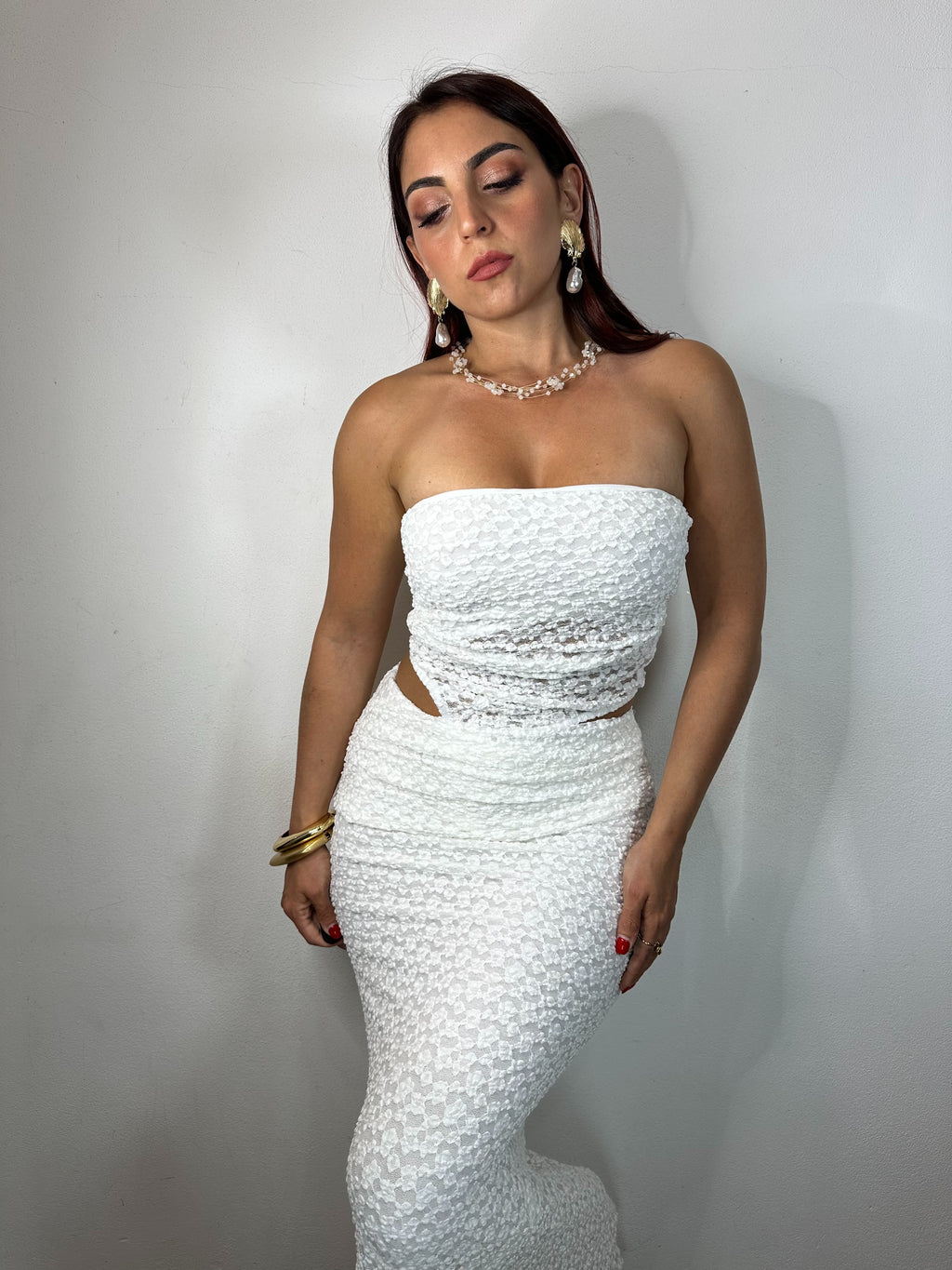 COORDINATO MERLETTO BIANCO