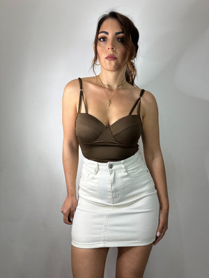 GONNA IN JEANS CREMA