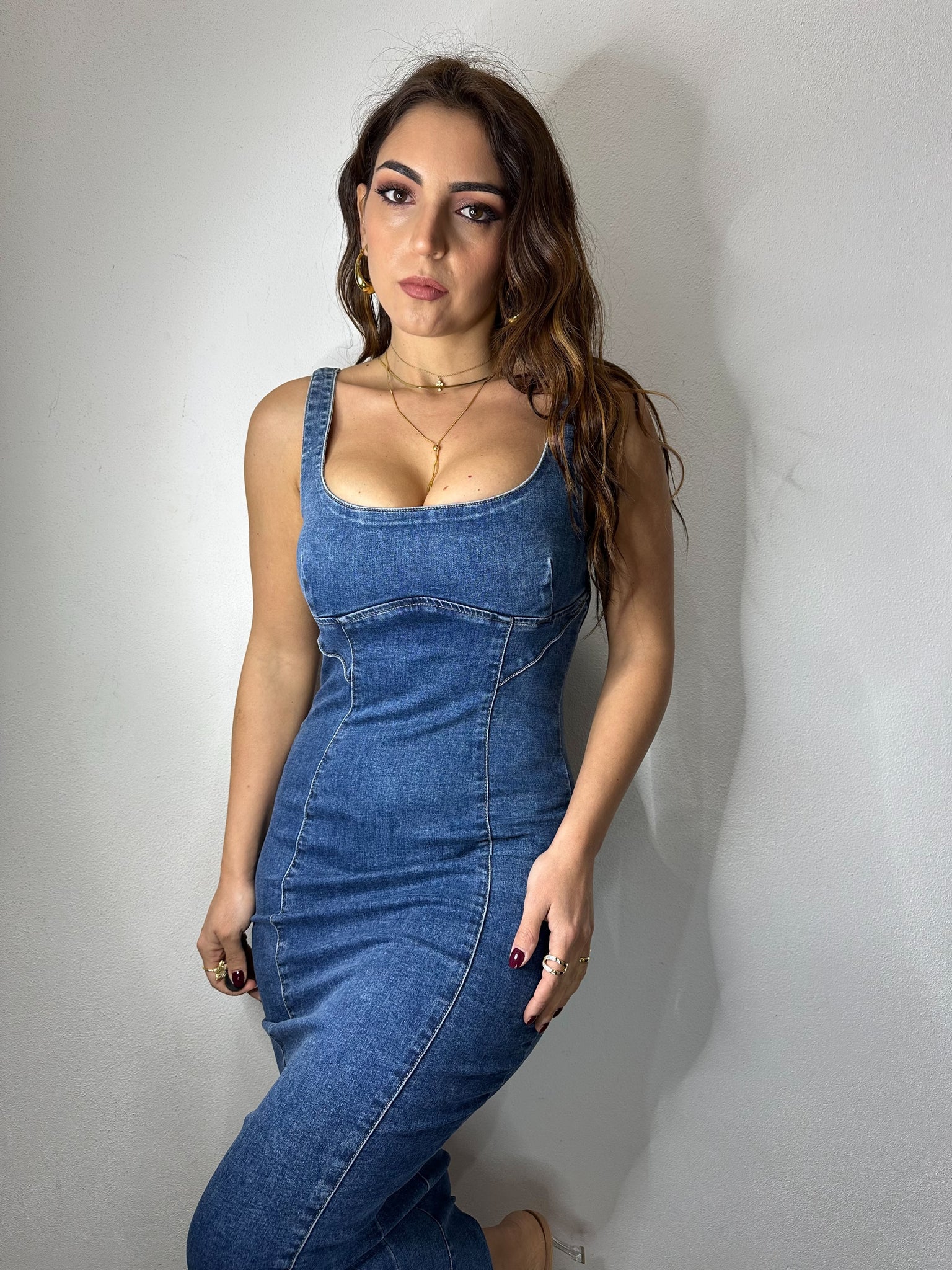 ABITO CANOTTA JEANS