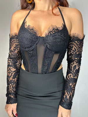 CORSETTO AMELIA NERO