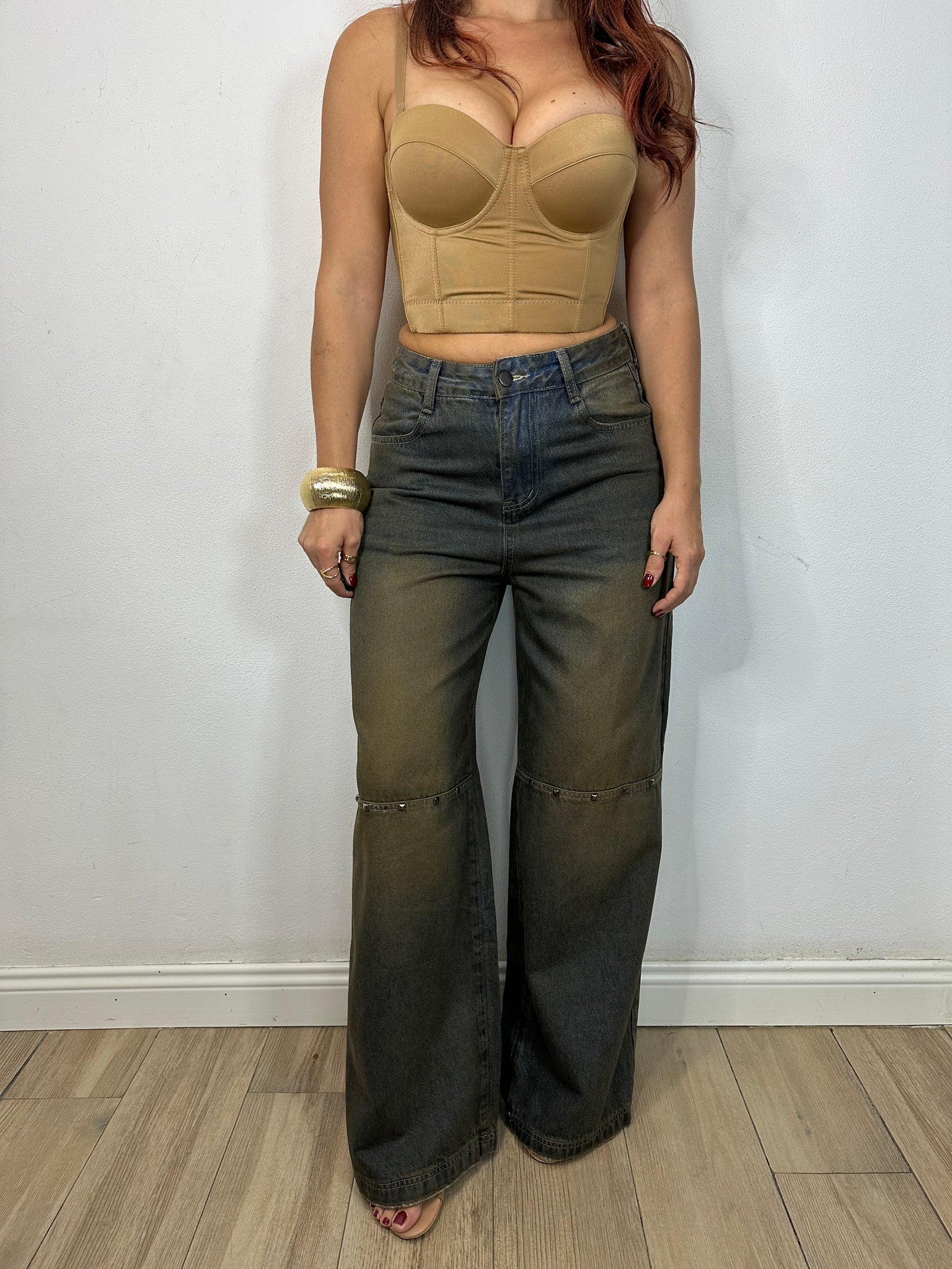 JEANS PALAZZO BORCHIETTE