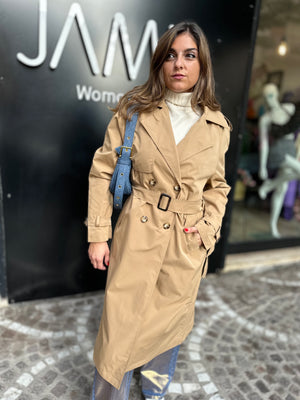 TRENCH CAMEL LUNGO