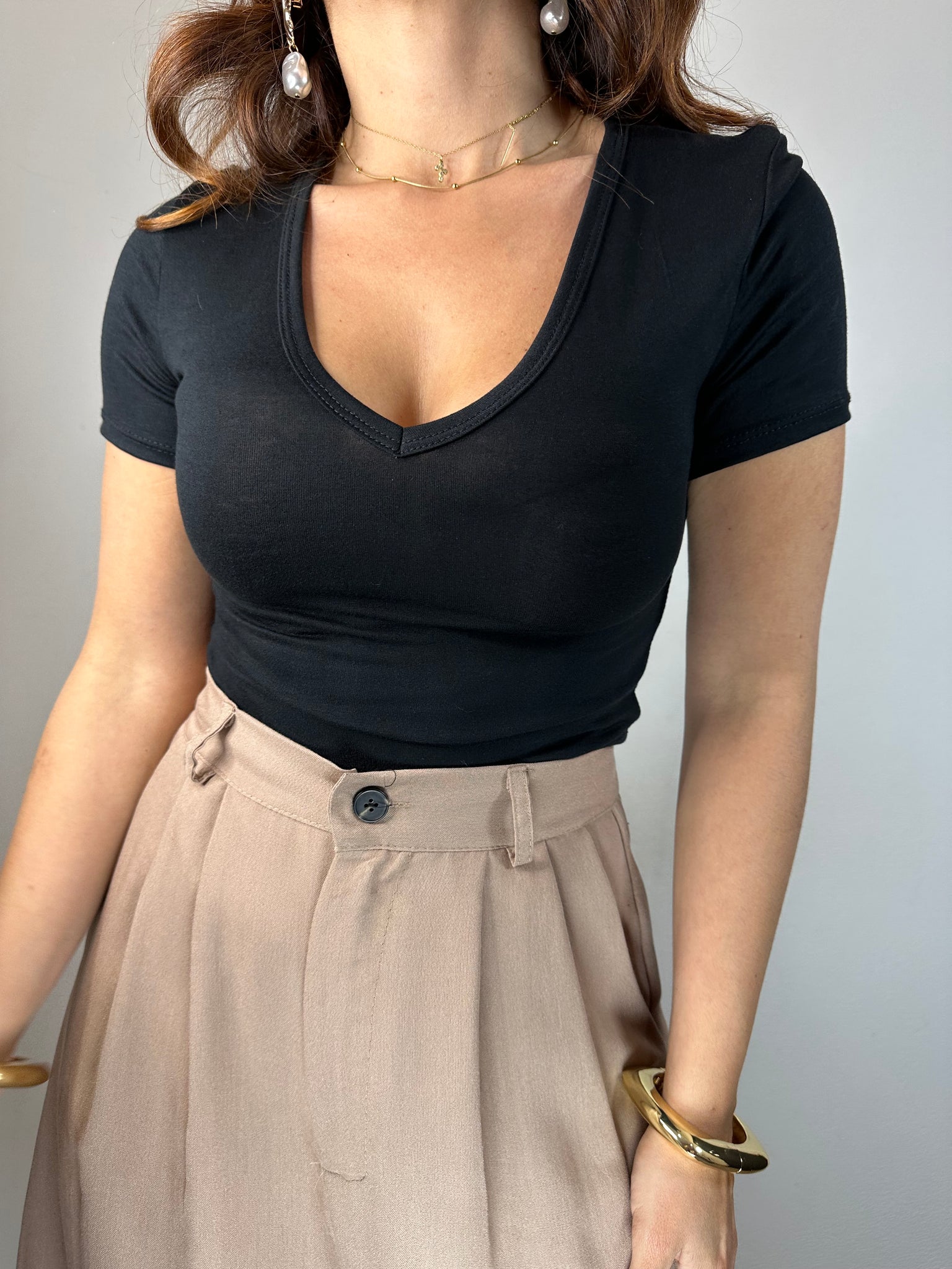 SHIRT CROP SCOLLO A V