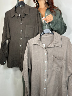CAMICIA 100% LINO