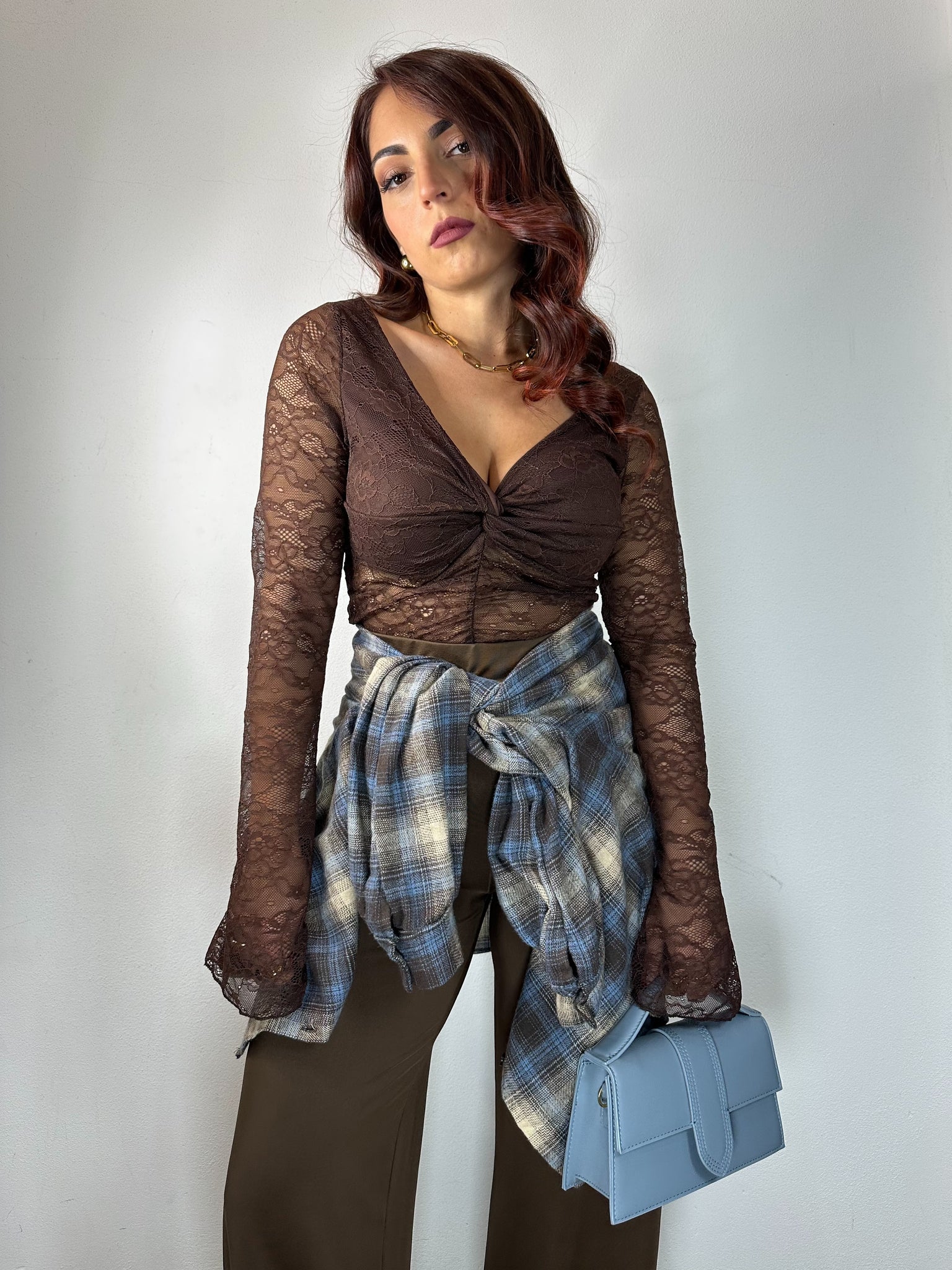 CAMICIA IN PILE QUADRI
