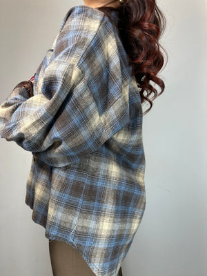 CAMICIA IN PILE QUADRI