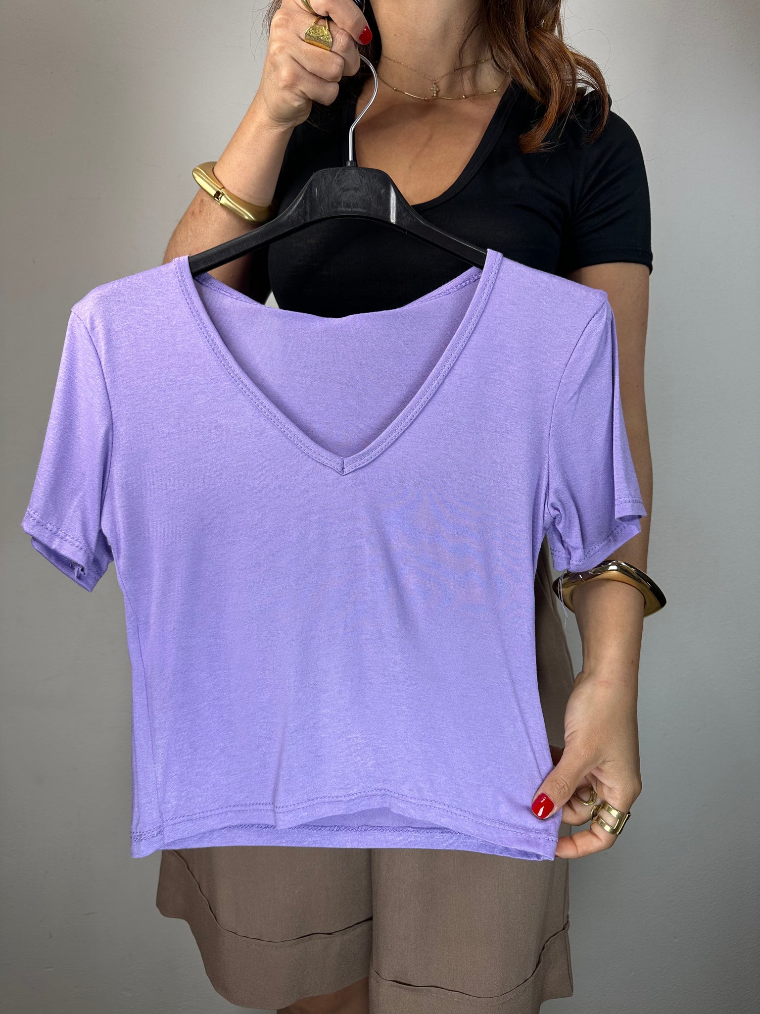 SHIRT CROP SCOLLO A V