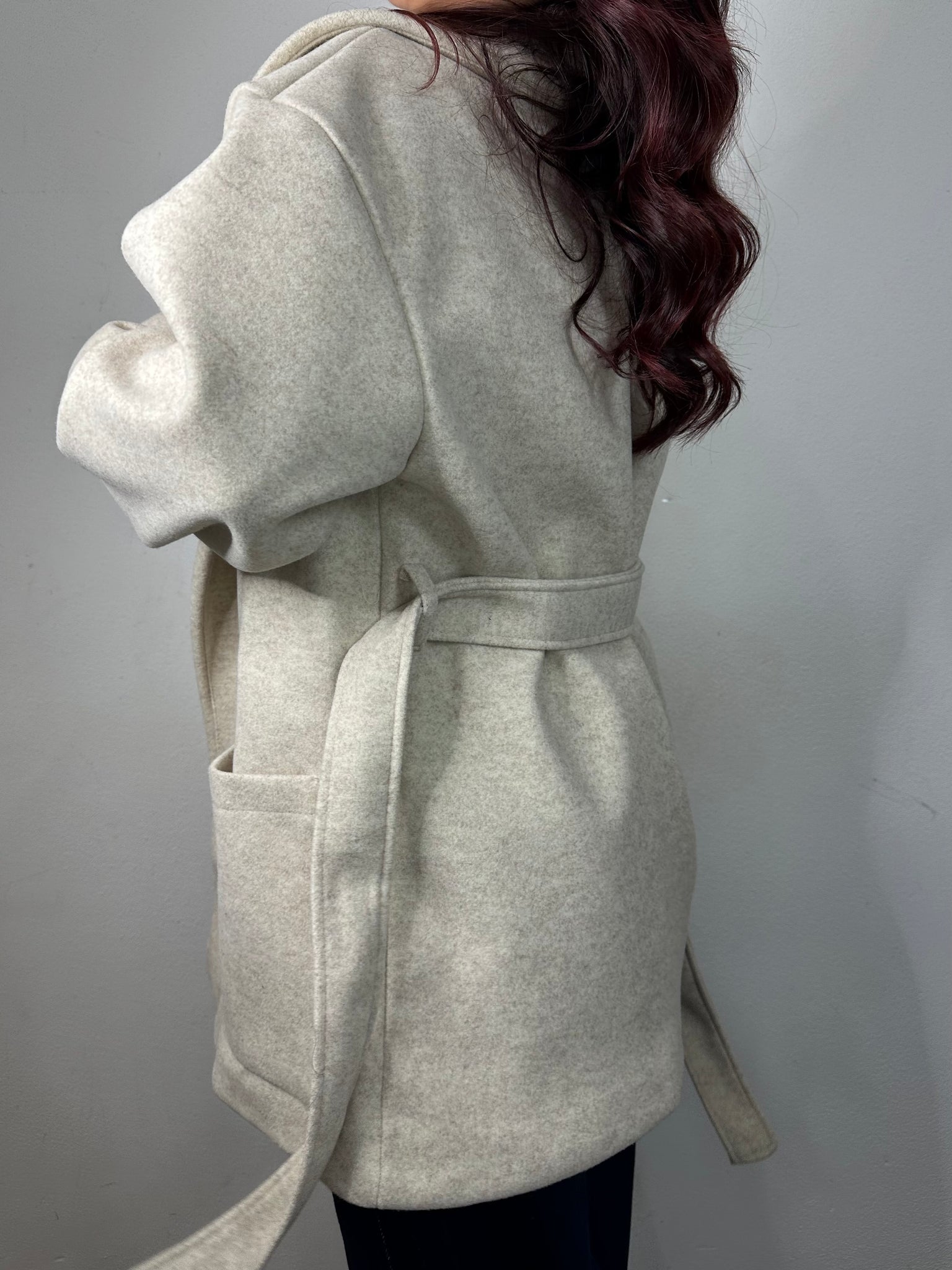 CAPPOTTO BEIGE A VESTAGLIA