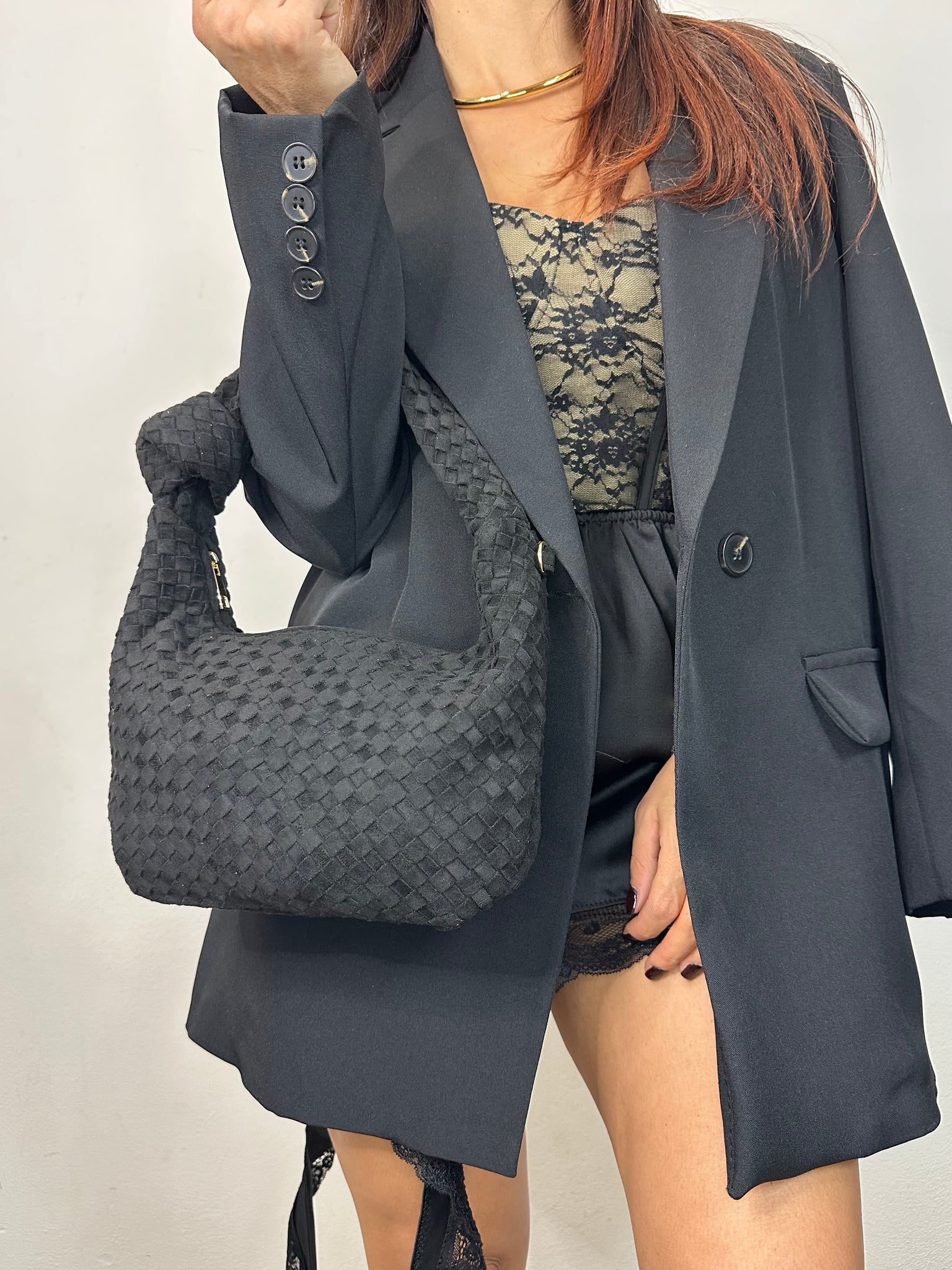 BORSA MORBIDA INTRECCIATA