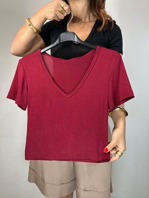 SHIRT CROP SCOLLO A V