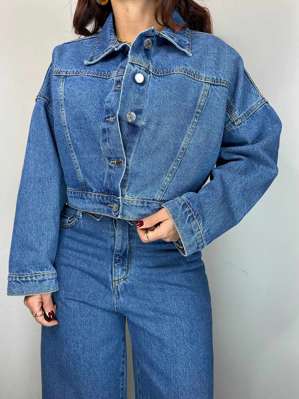 GIUBBINO JEANS CROP