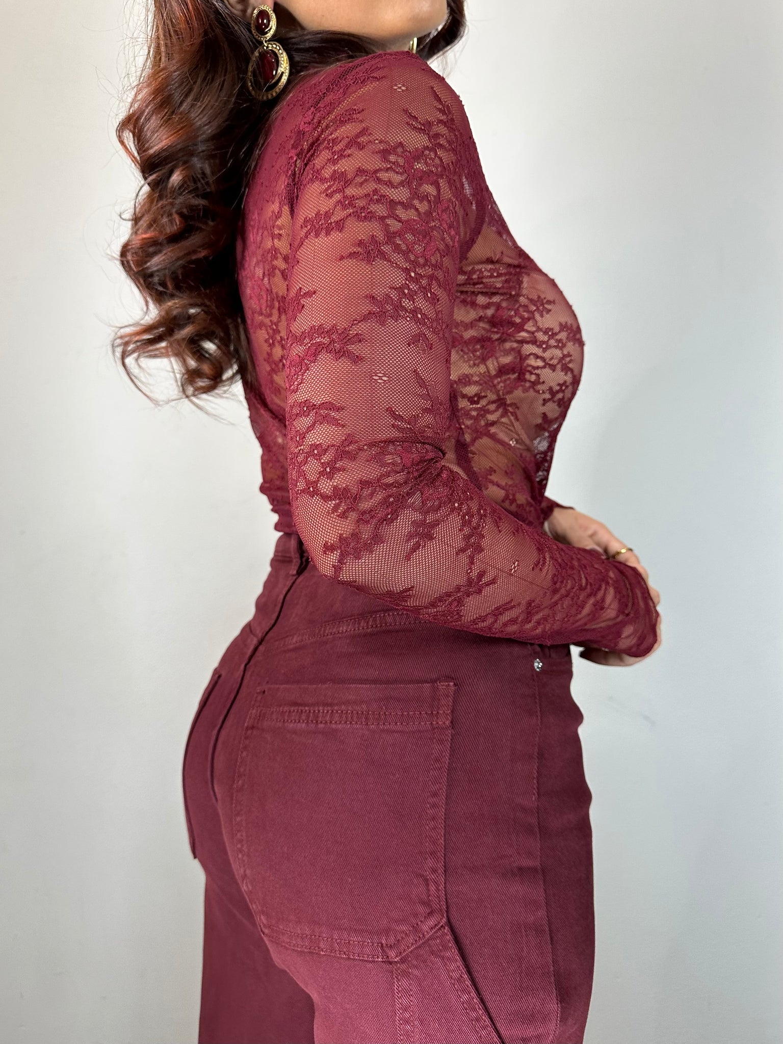 JEANS BALLON BORDEAUX