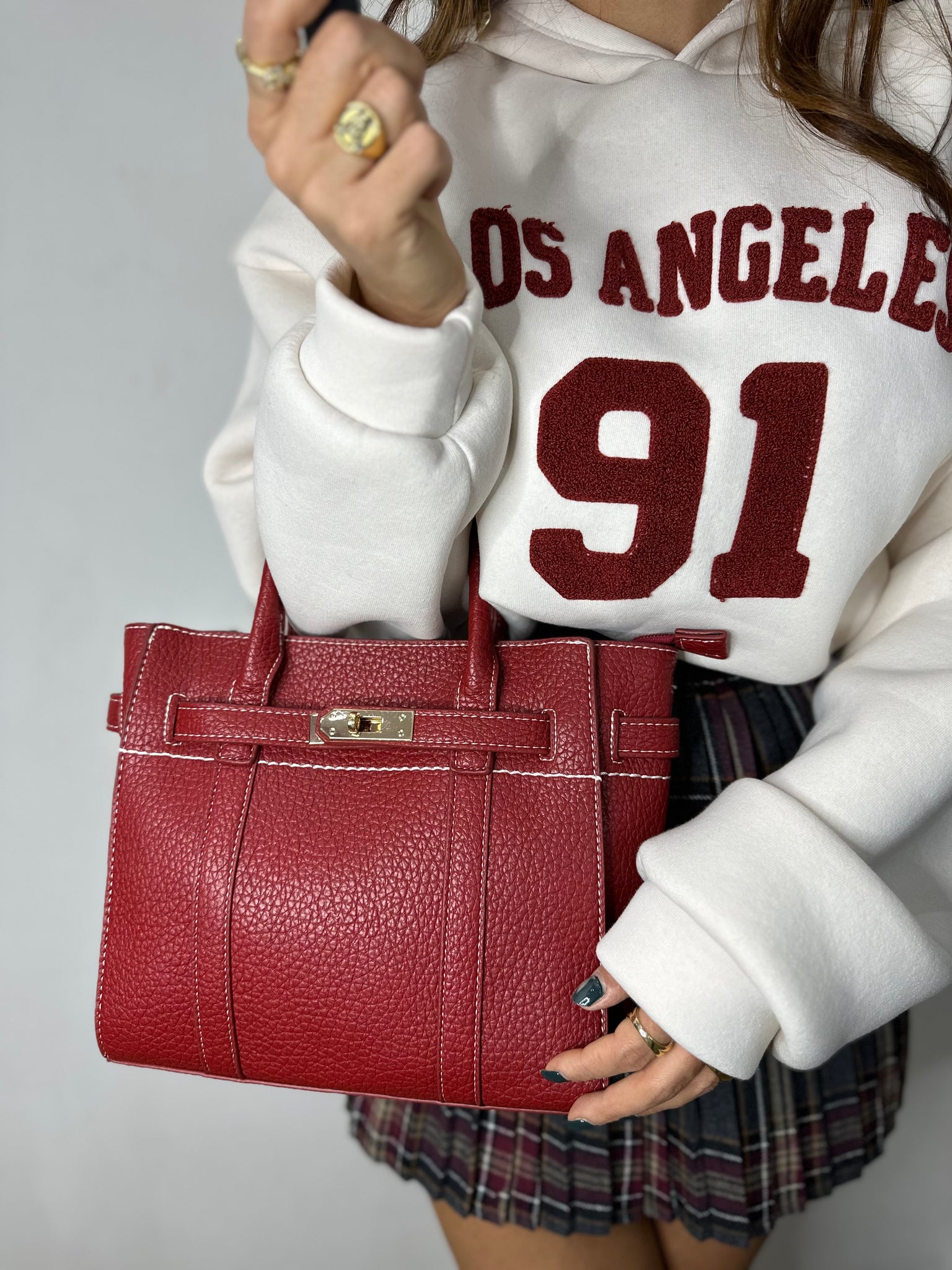 BORSA CUCITURE BIANCHE