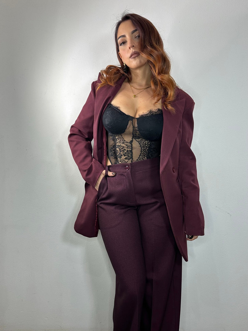 PANTALONE A PALAZZO SALE E PEPE WINE