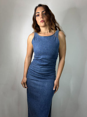 ABITO JEANS DRAPPEGGIATO