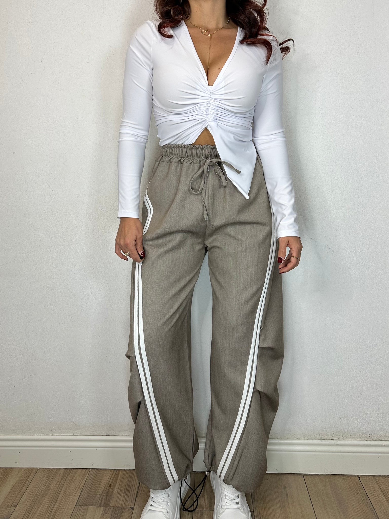 PANTALONE TUTA RIGHE