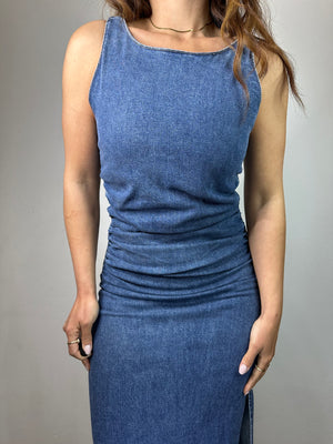 ABITO JEANS DRAPPEGGIATO