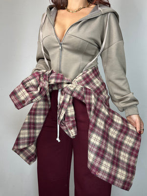 CAMICIA IN PILE QUADRI