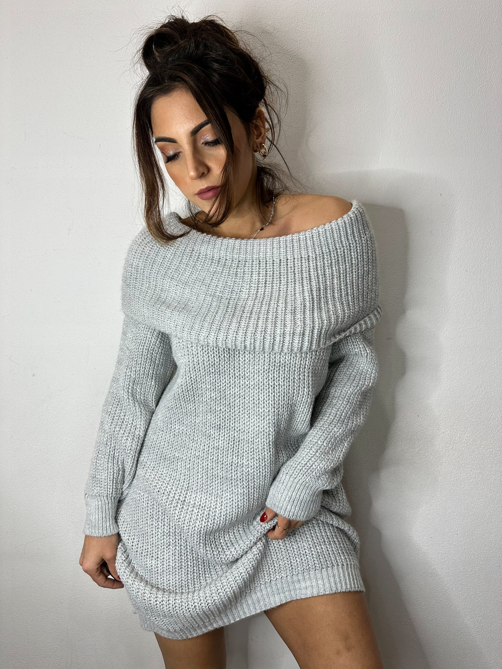 ABITO LUREX SCOLLO A BARCA