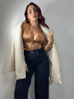 CAPPOTTO BEIGE A VESTAGLIA