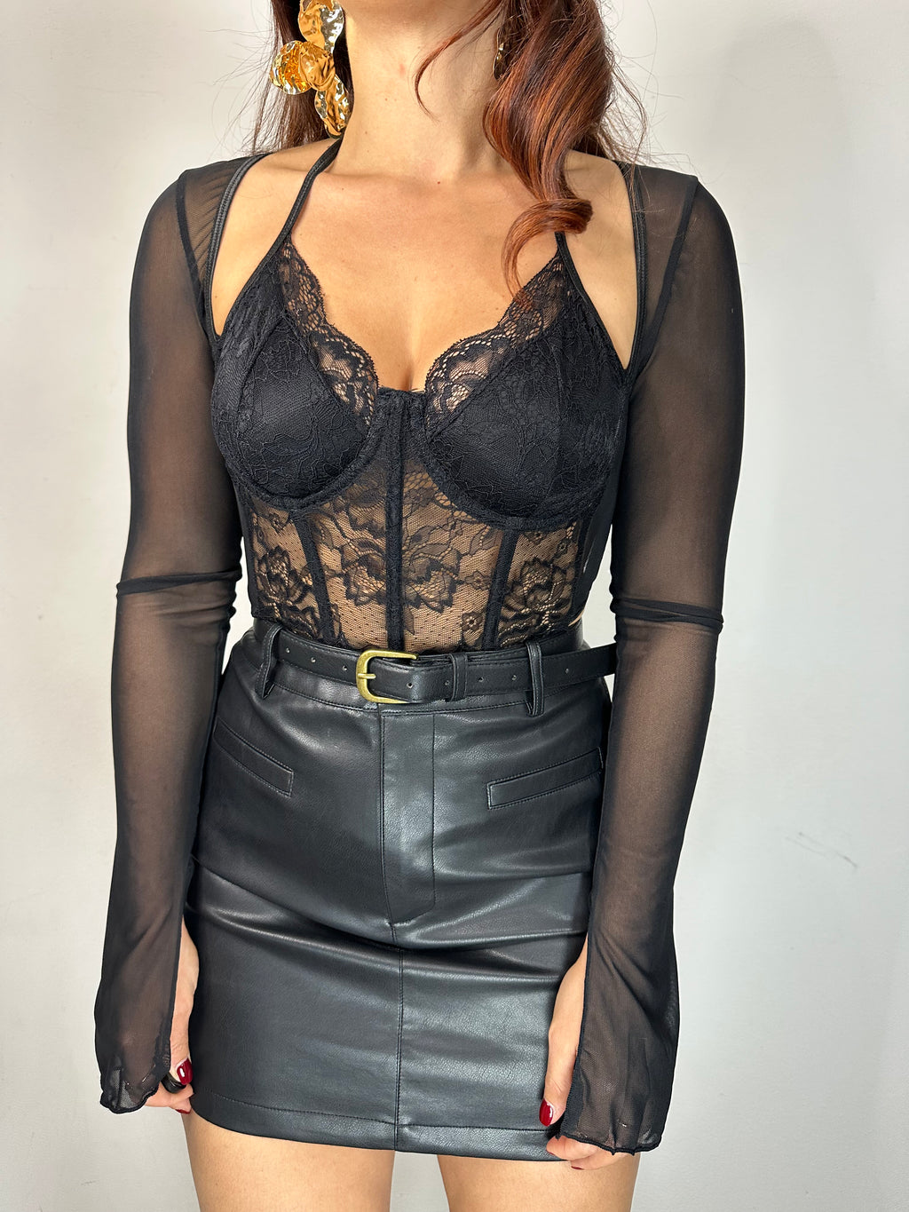 TOP PIZZO E VELO NERO