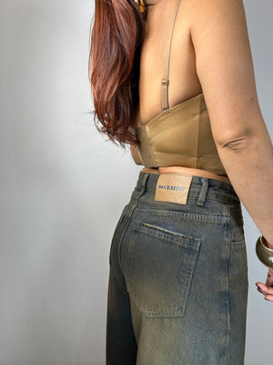 JEANS PALAZZO BORCHIETTE