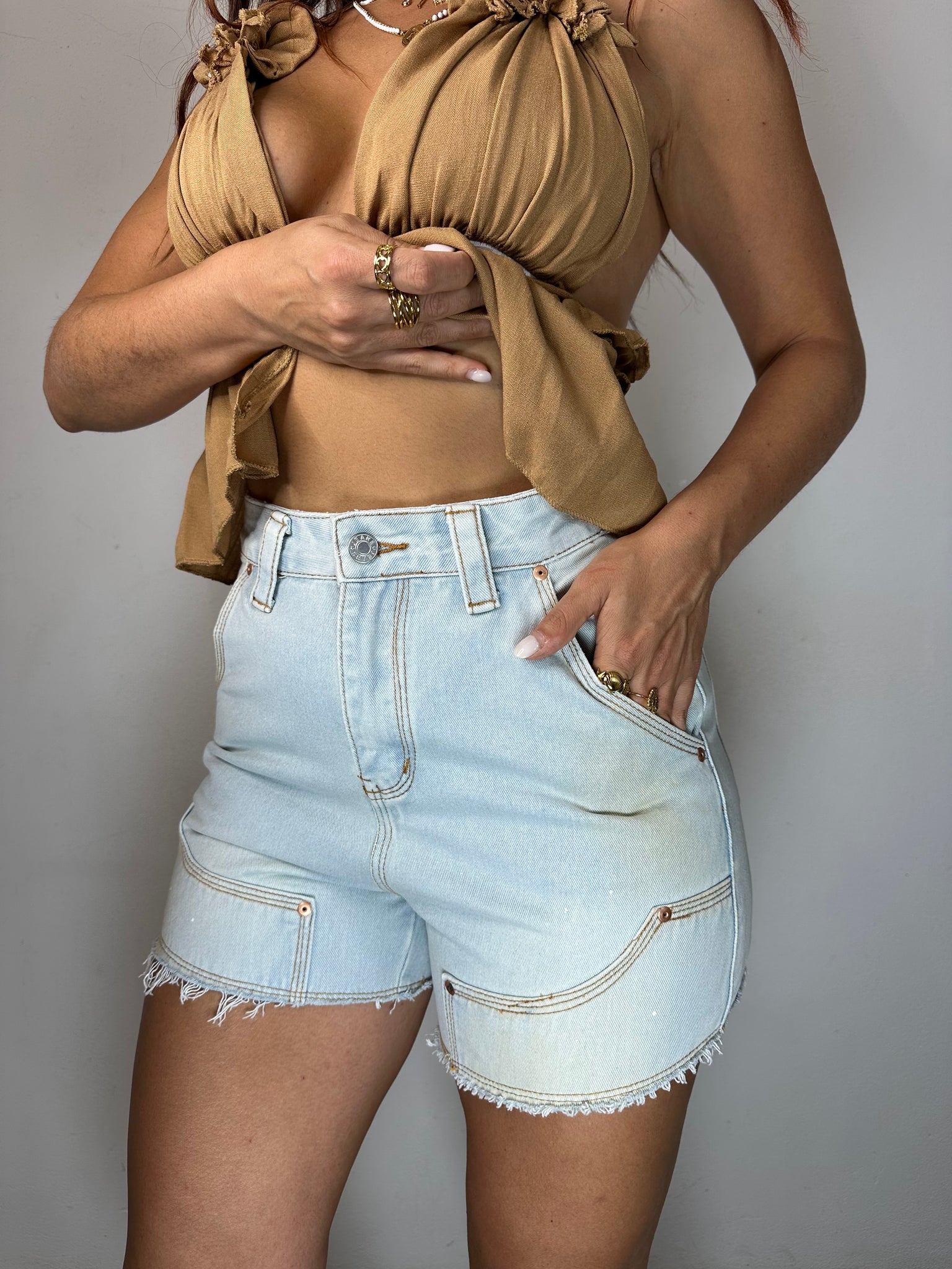 PANTALONCINO JEANS CHIARO