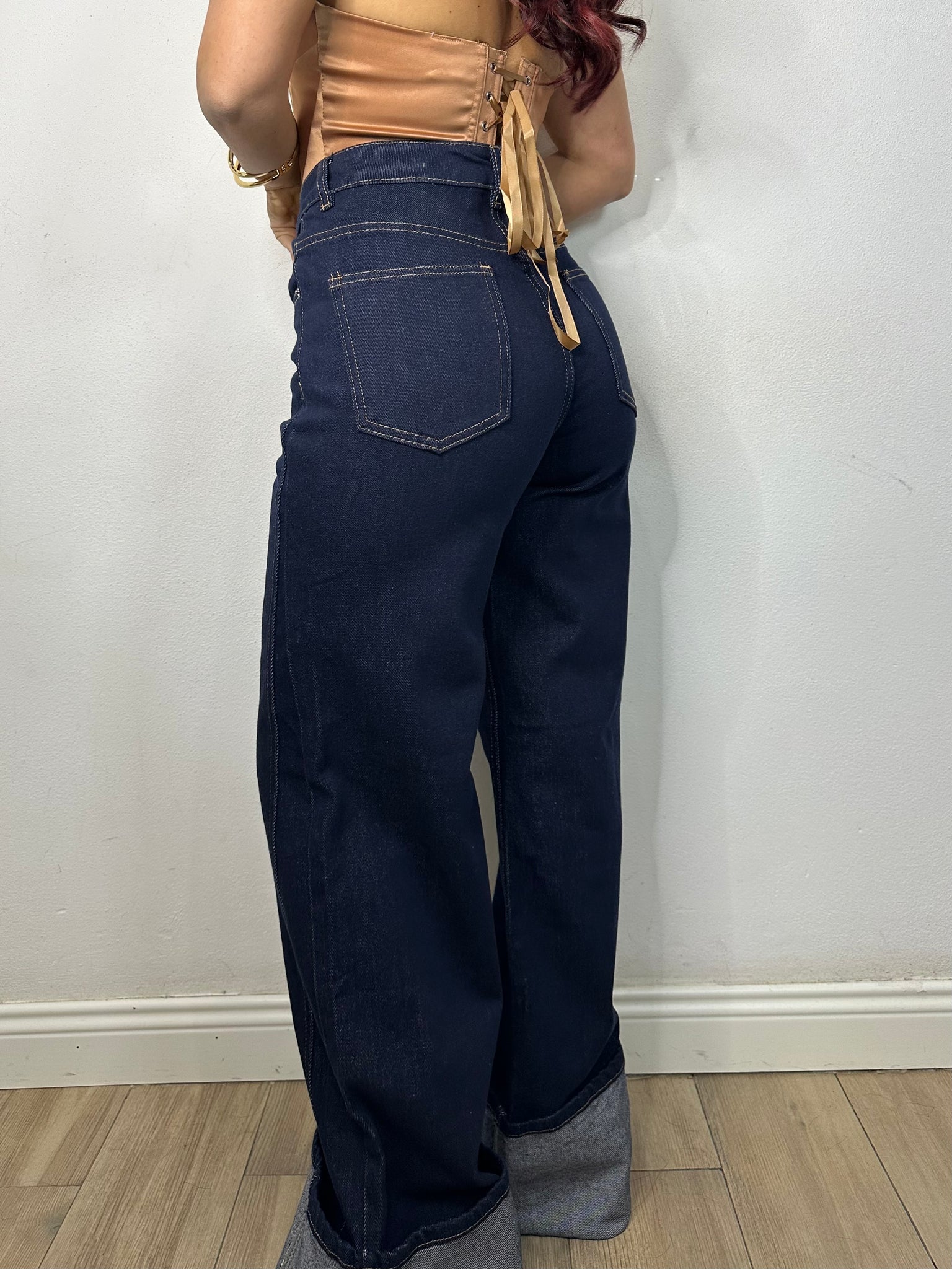NEW JEANS SCURO CON RISVOLTO
