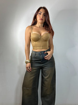 JEANS PALAZZO BORCHIETTE