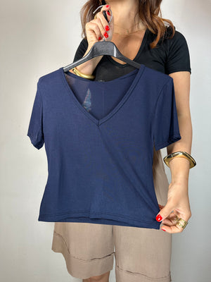 SHIRT CROP SCOLLO A V