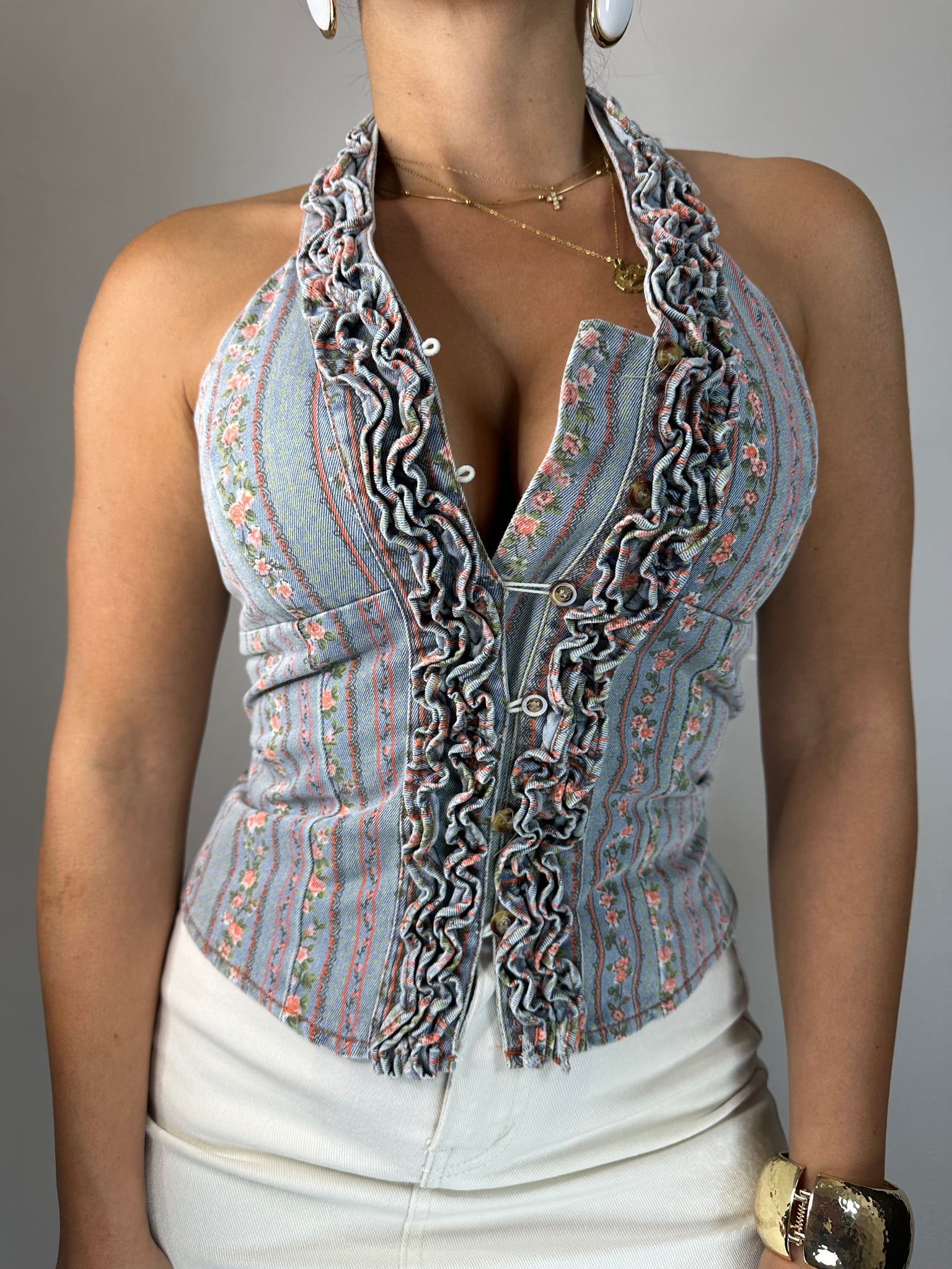 TOP DI JEANS A FIORI