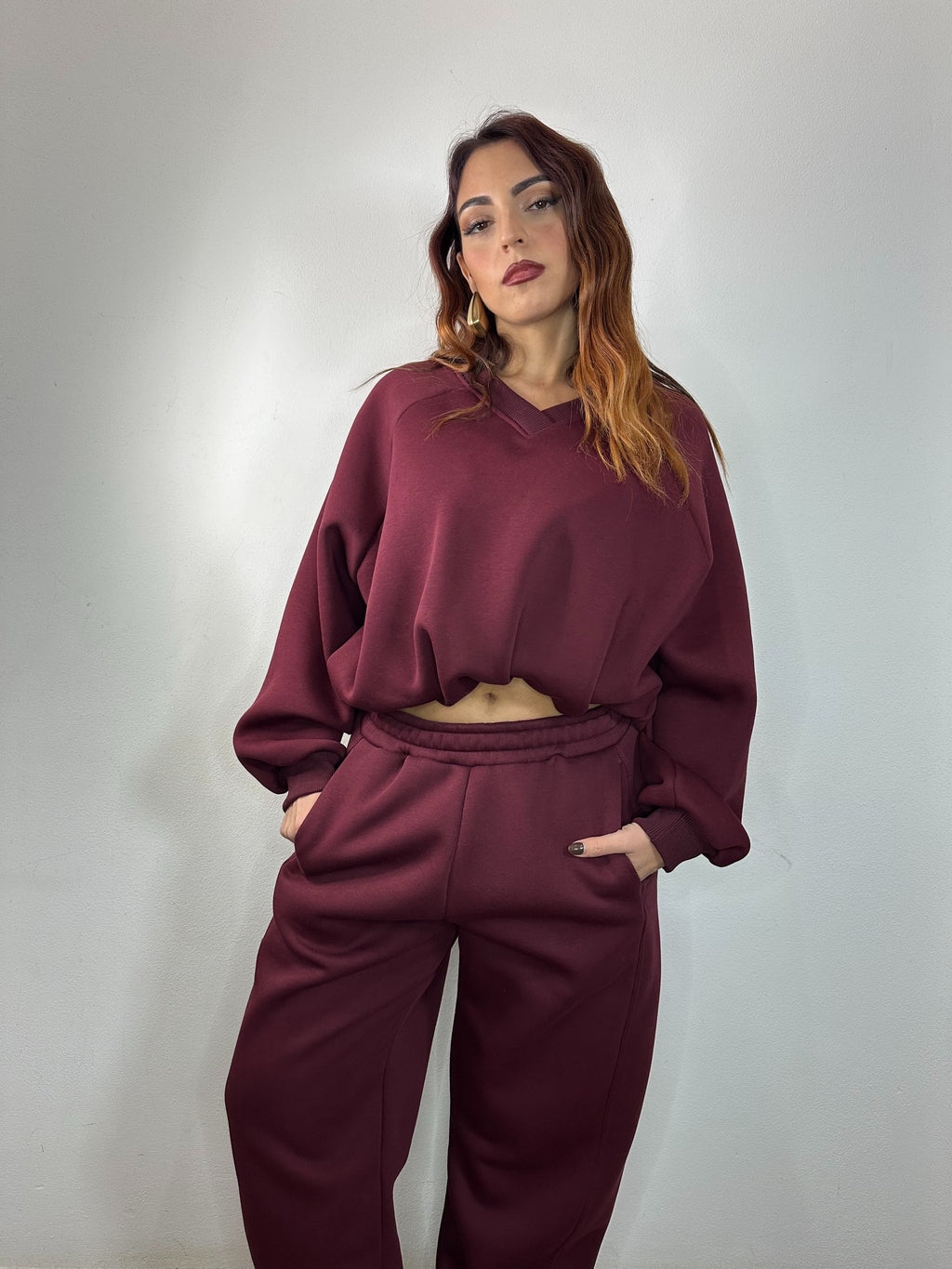 COORDINATO TUTA BORDEAUX